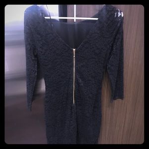 Black lace bodycon dress!